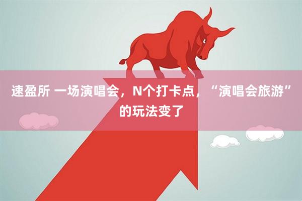 速盈所 一场演唱会，N个打卡点，“演唱会旅游”的玩法变了